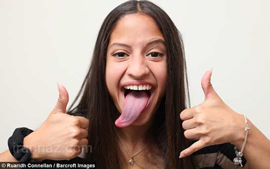 این دختر زیبا درازترین زبان دنیا را دارد +تصاویر این دختر زیبا درازترین زبان دنیا را دارد +تصاویر