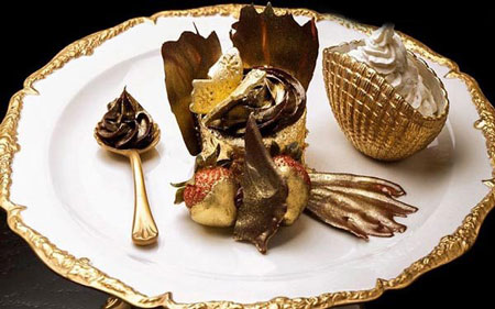 غذاهایی که از طلای واقعی تهیه شده اند (عکس) غذاهایی که از طلای واقعی تهیه شده اند (عکس)