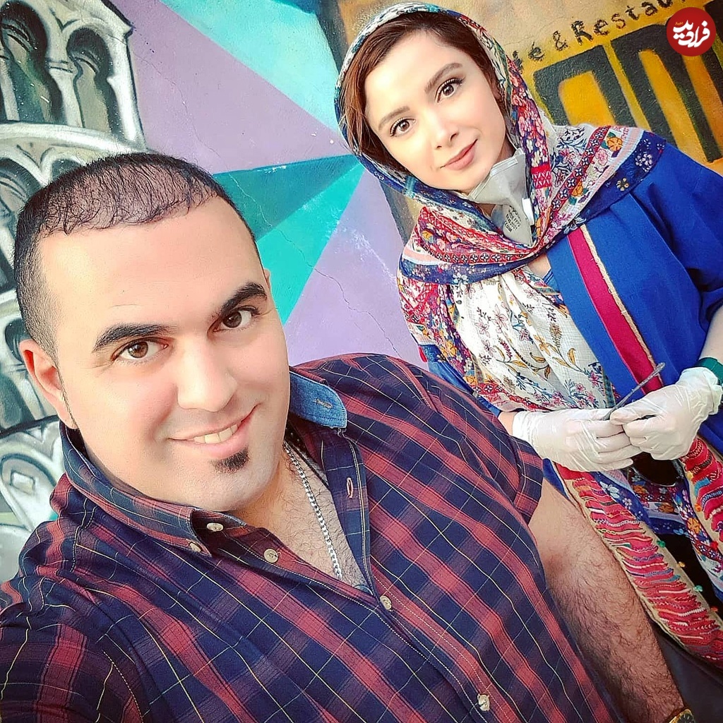 عکس روز| «تینا و سعید» در پشت‌صحنه سریال بچه مهندس