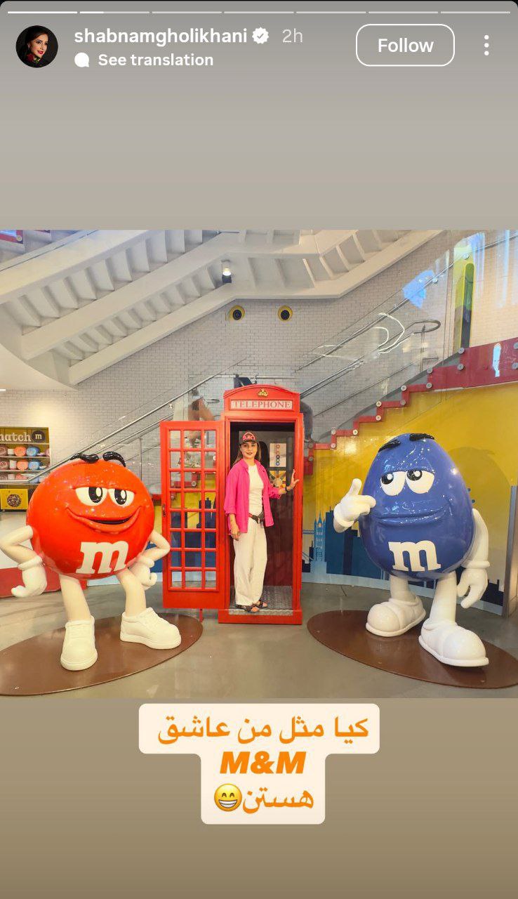 تصویری از خوشگذرانی شبنم قلیخانی در سفر به لندن تصویری از خوشگذرانی شبنم قلیخانی در سفر به لندن