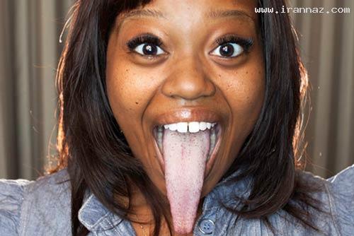 این دختر خانم درازترین زبان در جهان را دارد! (+تصاویر)