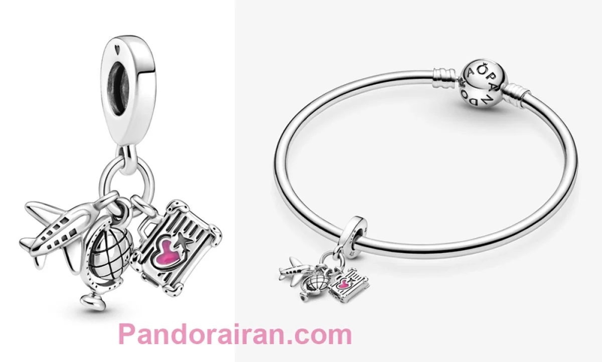دستبند بنگل نقره پاندورا+