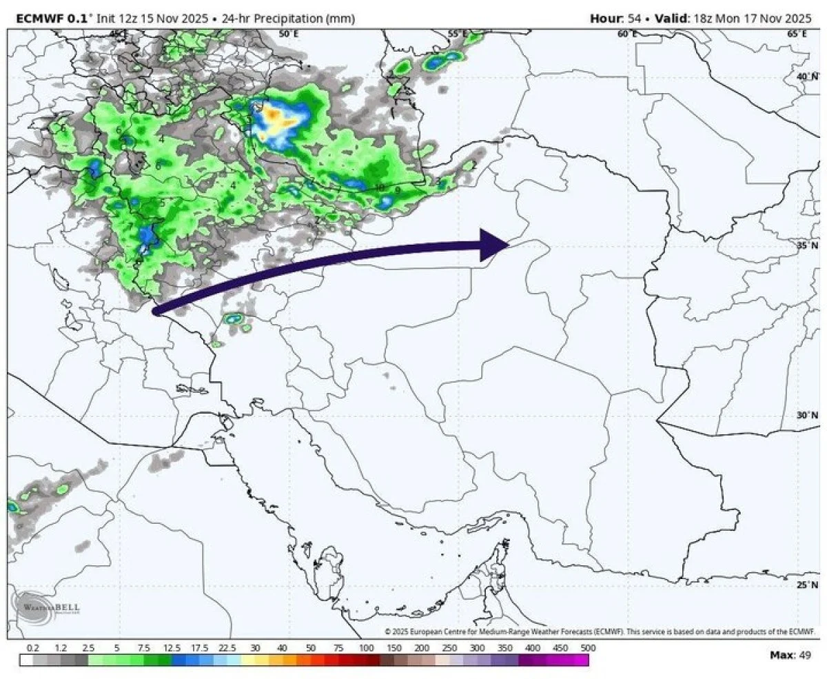 پایان آخرین سامانه بارشی پاییز | هفته آینده بدون بارش و با افزایش دما در سراسر کشور پایان آخرین سامانه بارشی پاییز | هفته آینده بدون بارش و با افزایش دما در سراسر کشور
