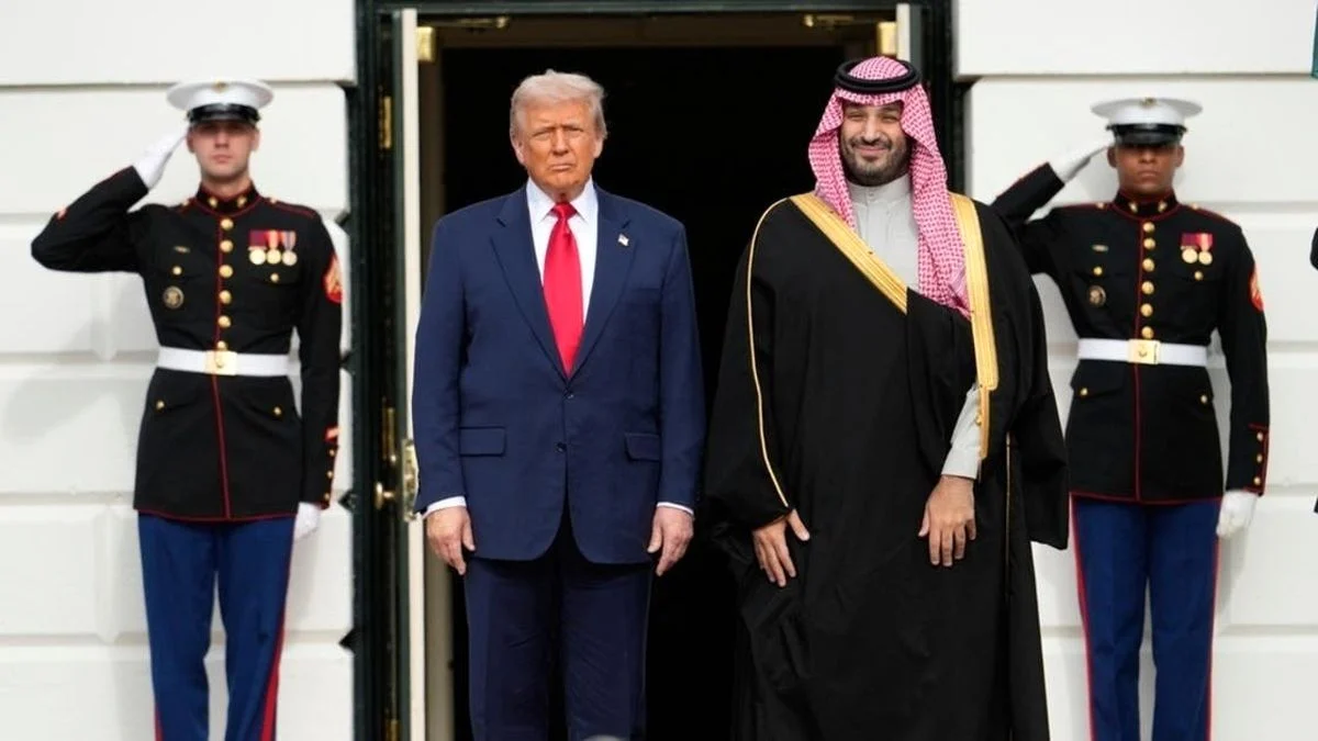 قاب تاریخی از ترامپ و بن سلمان در کاخ سفید قاب تاریخی از ترامپ و بن سلمان در کاخ سفید