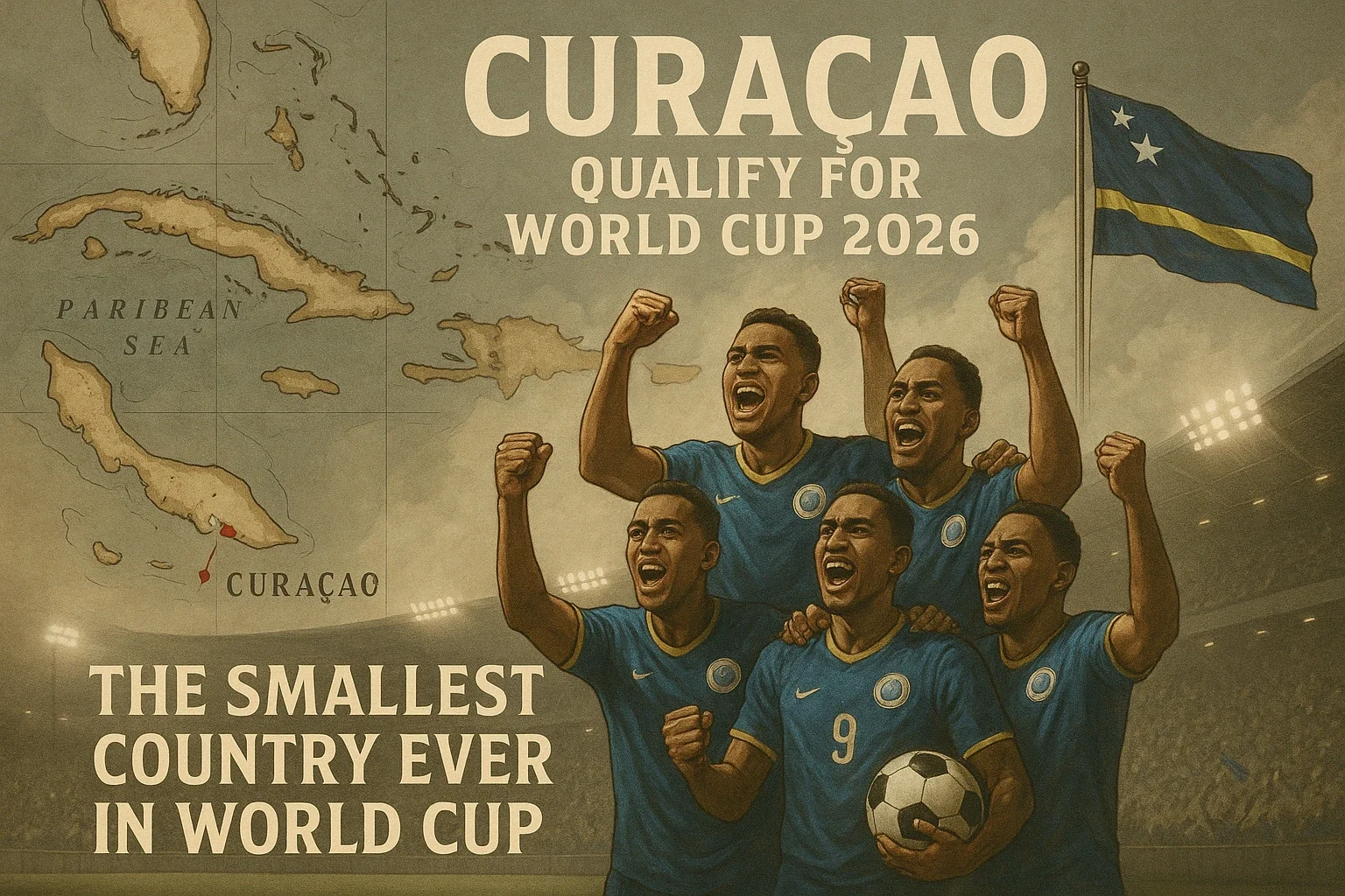 کوراسائو؛ کشوری کوچک‌تر از اصفهان و رفسنجان که تاریخ‌ساز شد و به جام جهانی ۲۰۲۶ رسید