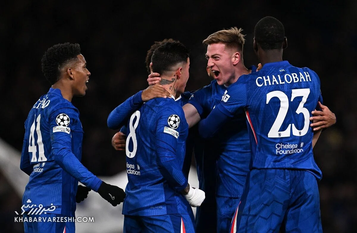 شادی گل دلپ در دیدار چلسی - بارسلونا