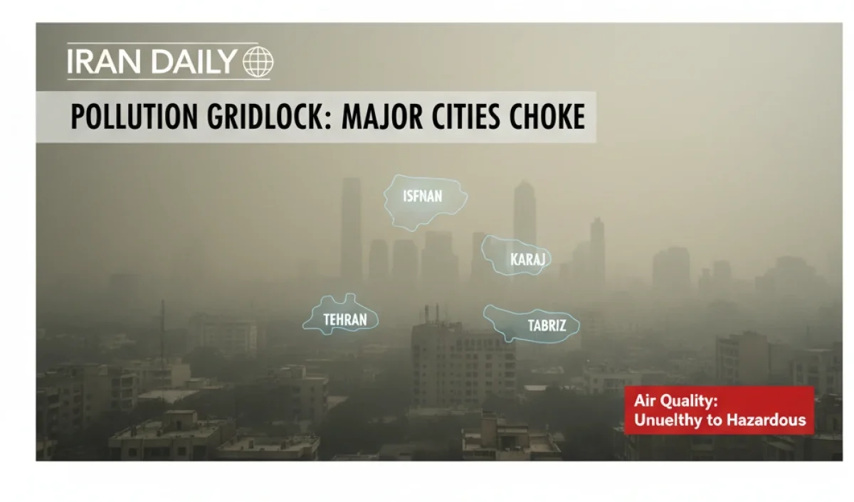 وضعیت آلودگی هوا در تهران، اصفهان، کرج و تبریز | گزارش کامل شاخص‌ها در شنبه ۸ آذر ۱۴۰۴