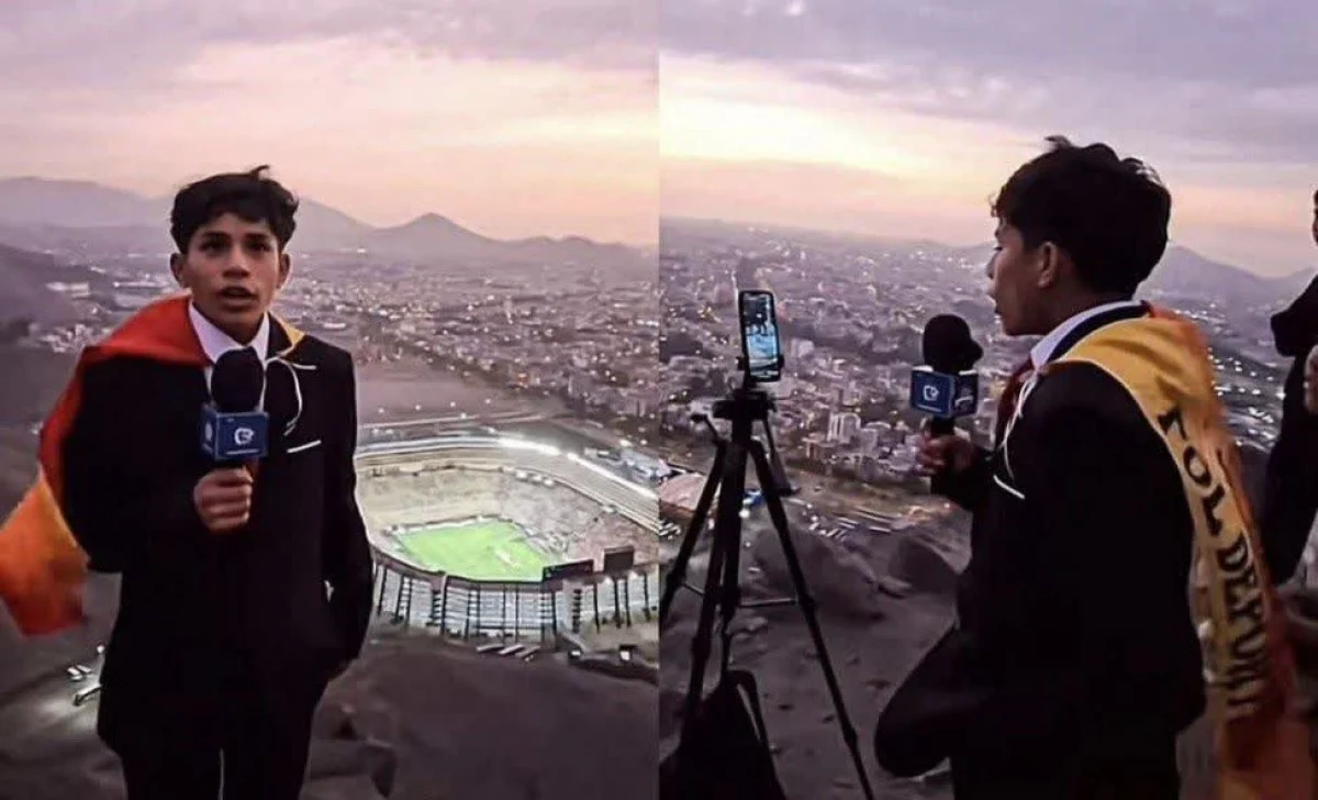 روایت شگفت‌انگیز نوجوان ۱۵ ساله؛ گزارشگر فینال لیبرتادورس از بالای تپه!