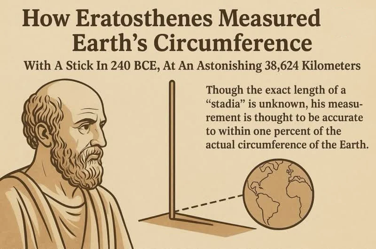 محاسبه محیط زمین با یک تکه چوب؛ شاهکار اراتوستن ۲۴۰۰ سال پیش