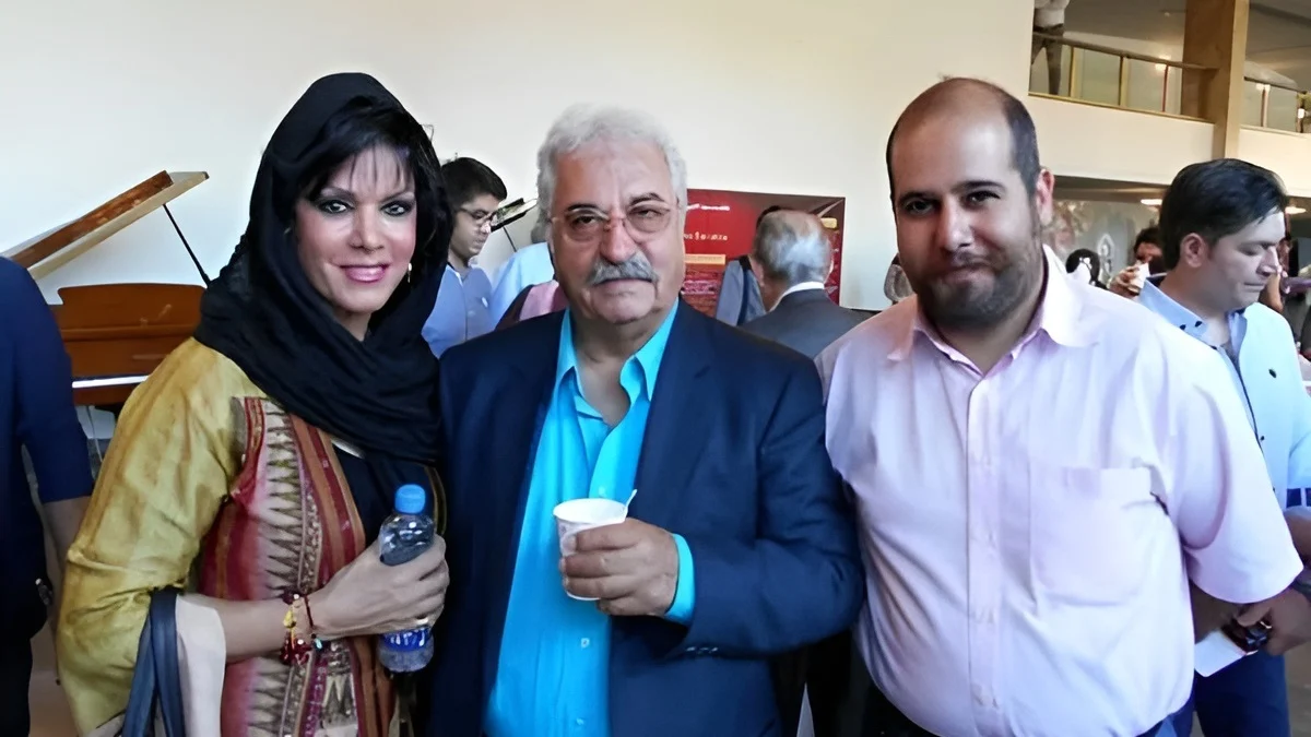 فرزانه کابلی در کنار هادی مرزبان سال ۹۵-1